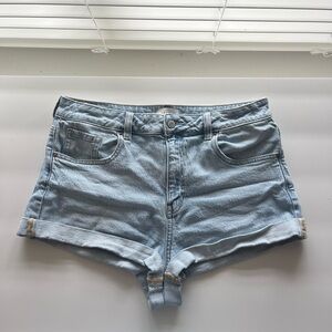 PacSun Light Blue Denim Women's Stretch Mom Shorts 30